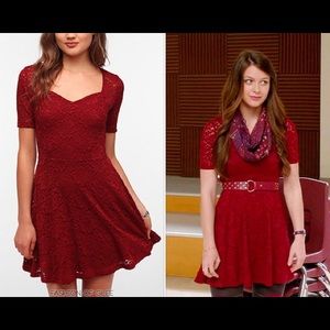 Urban Outfitters Pins & Needles marsala sweetheart dress.